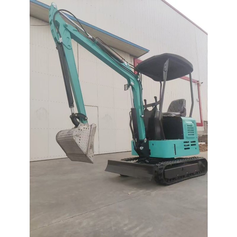 Small excavator stainless steel bucket/hopper, with extended boom and arm, customizable.