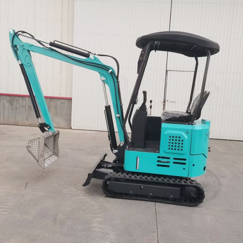 Small excavator stainless steel bucket/hopper, with extended boom and arm, customizable.