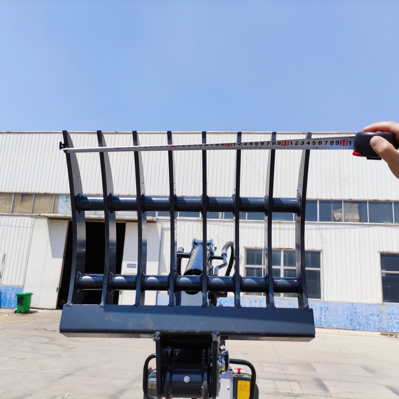 Small excavator attachment-multifunctional multi-tooth rake (grass rake)