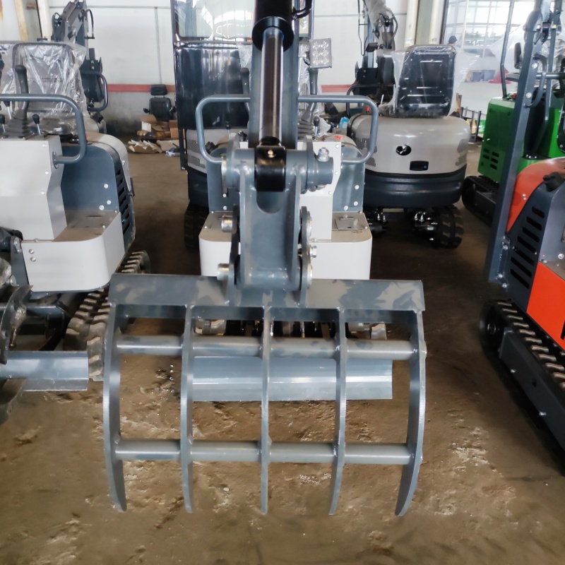 Mini excavator attachments-Multi-functional grass rake/tamper (customizable size)