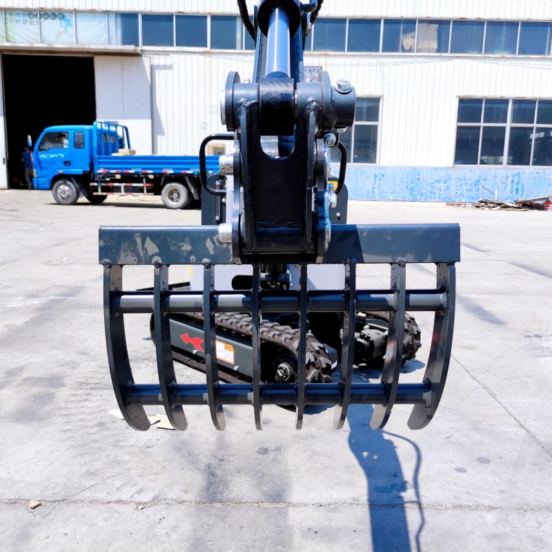 Mini excavator attachments-Multi-functional grass rake/tamper (customizable size)