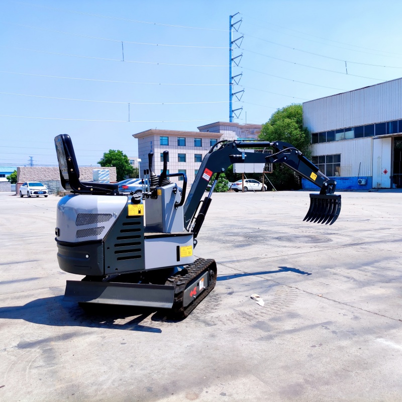 Front-end attachments for small excavators-Multi-functional grass rake/tiller (customizable size)