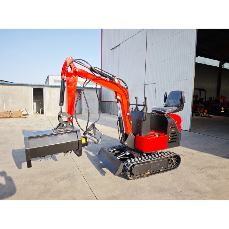 Mini excavator - grass crushing machine