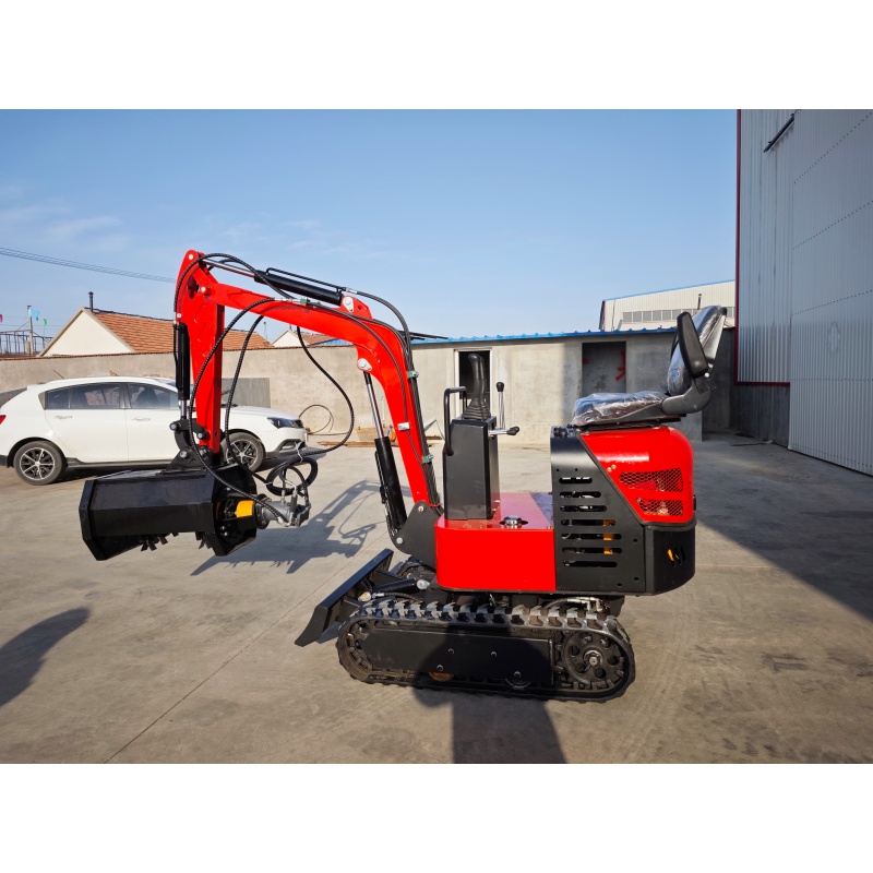 Mini excavator - grass crushing machine