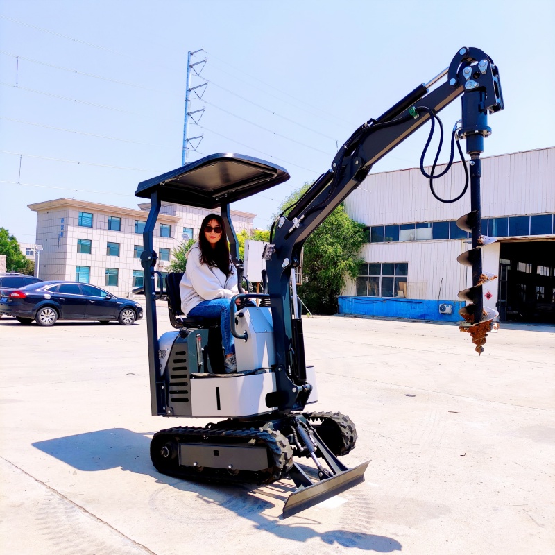 Mini excavator attachment-screw drill