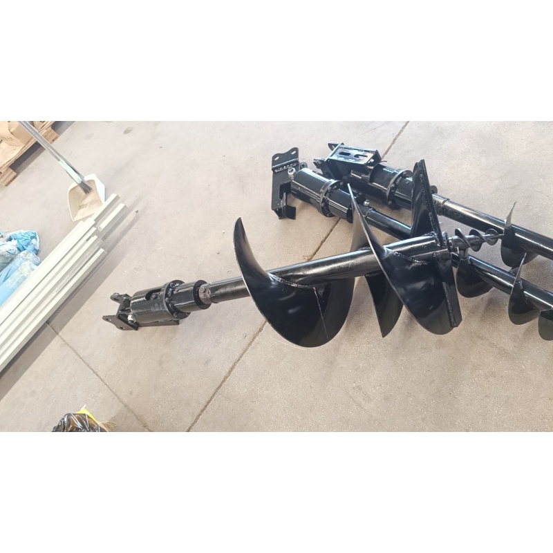 Mini excavator attachment-screw drill