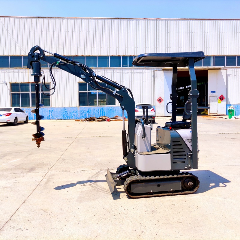 Mini excavator attachment-screw drill