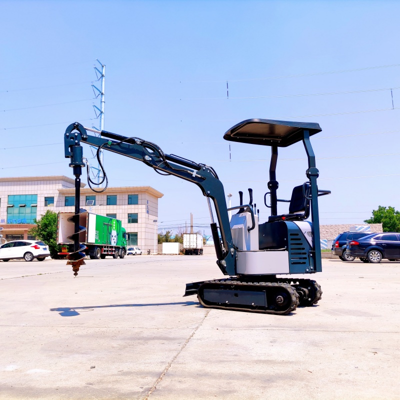 Small excavator attachment-screw drill