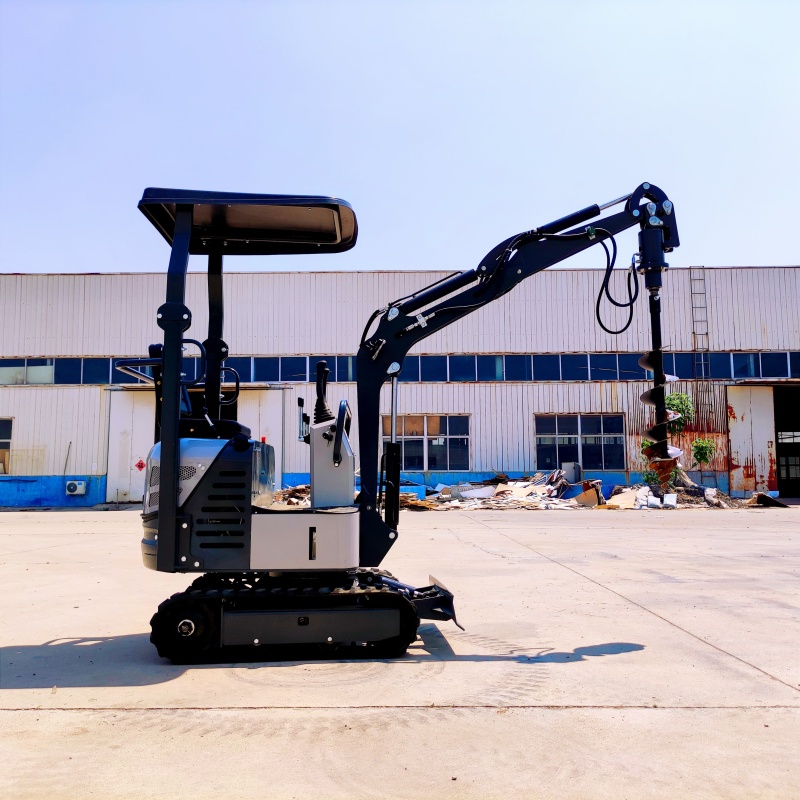 Small excavator attachment-screw drill
