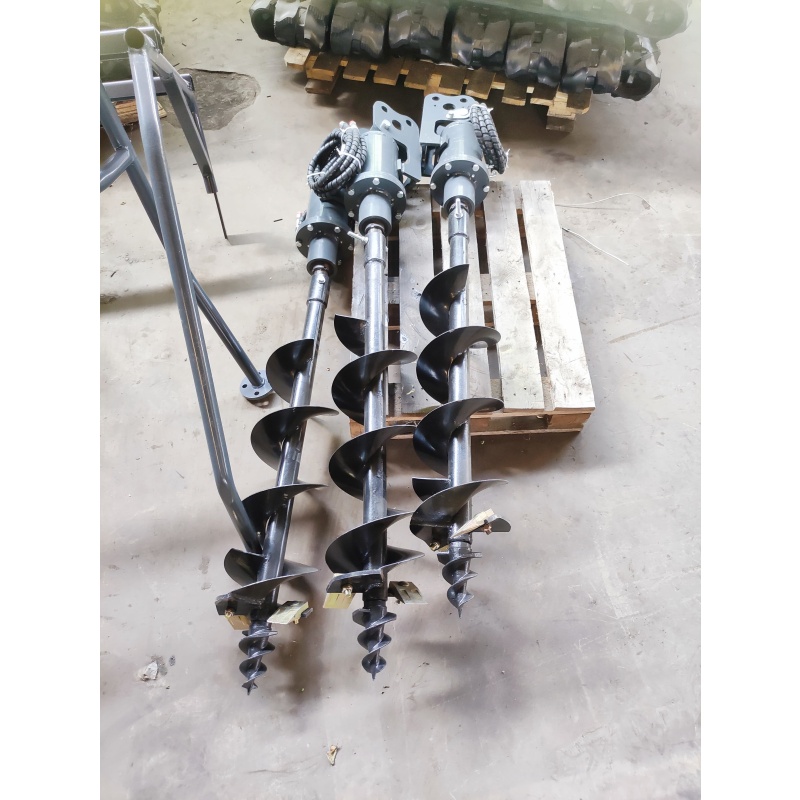 Small excavator attachment-screw drill