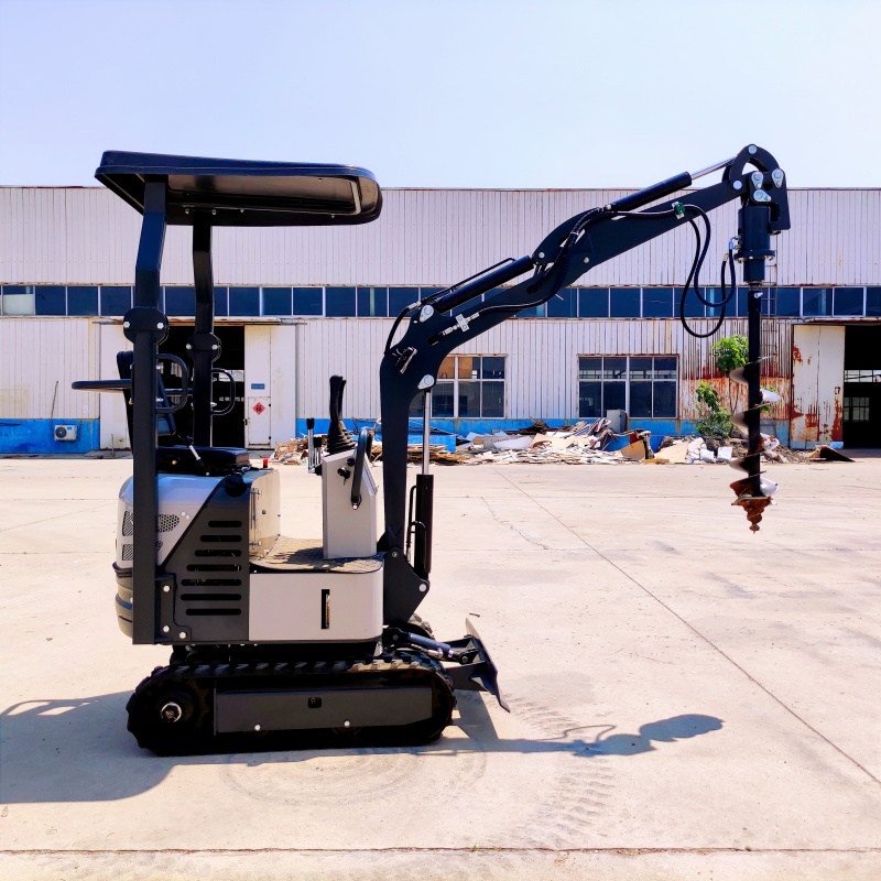Small excavator attachment-screw drill