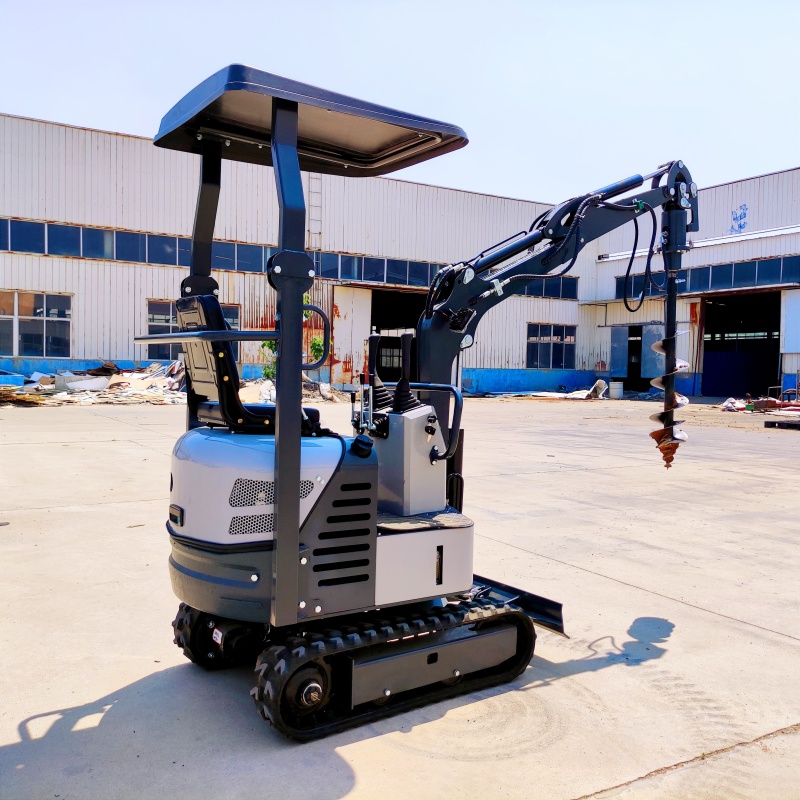 Small excavator attachment-screw drill