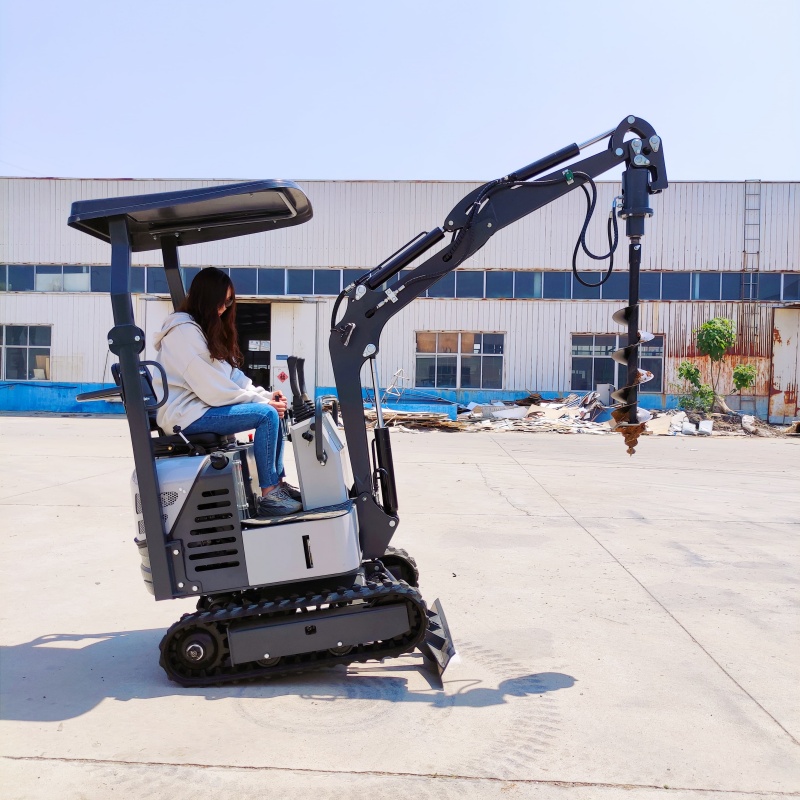 Small excavator attachment-screw drill