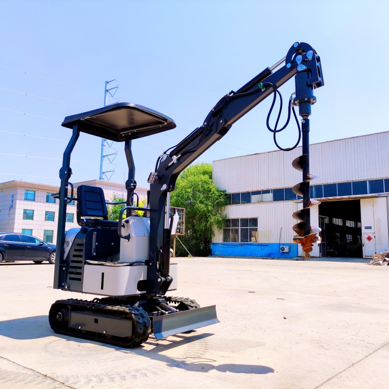 Small excavator attachment-screw drill