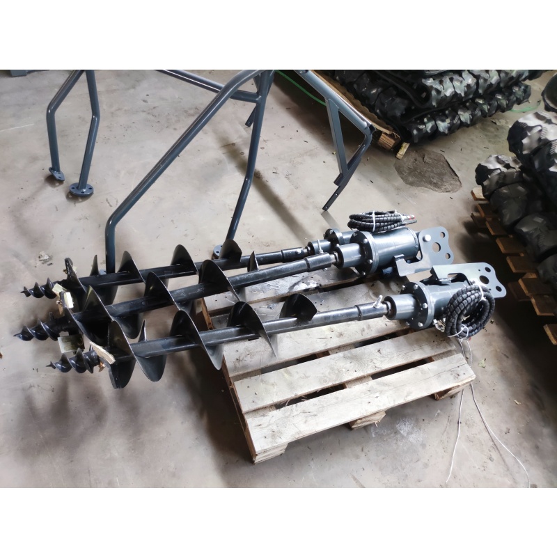 Small excavator attachment-screw drill