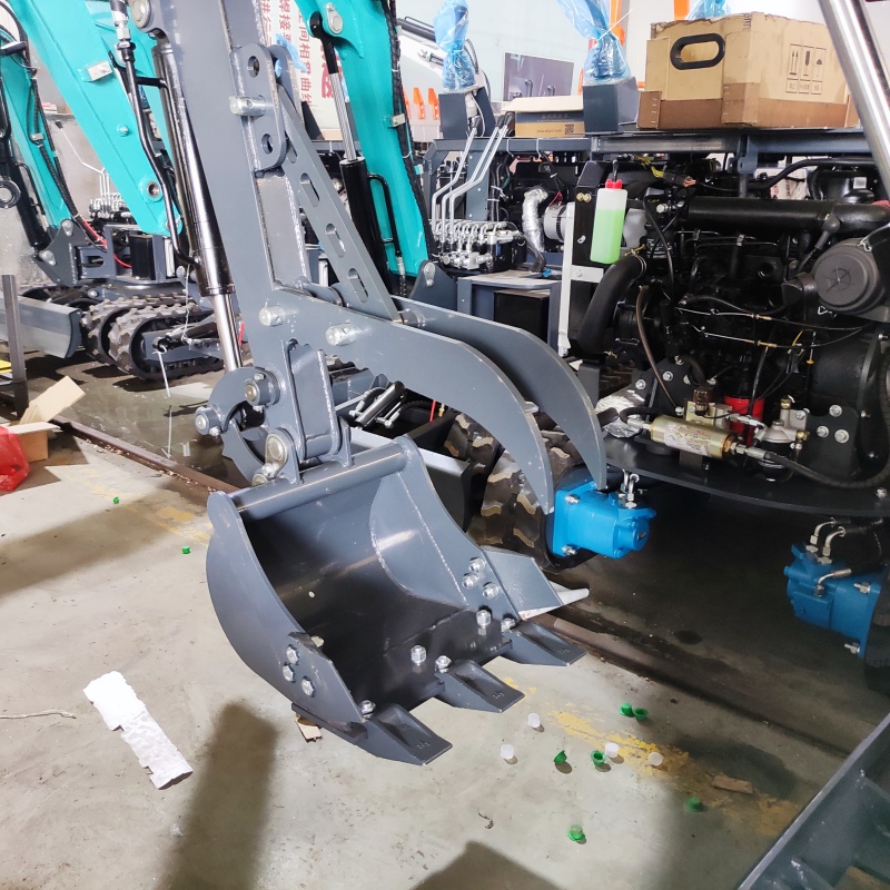 Small excavator attachment-mechanical thumb bucket
