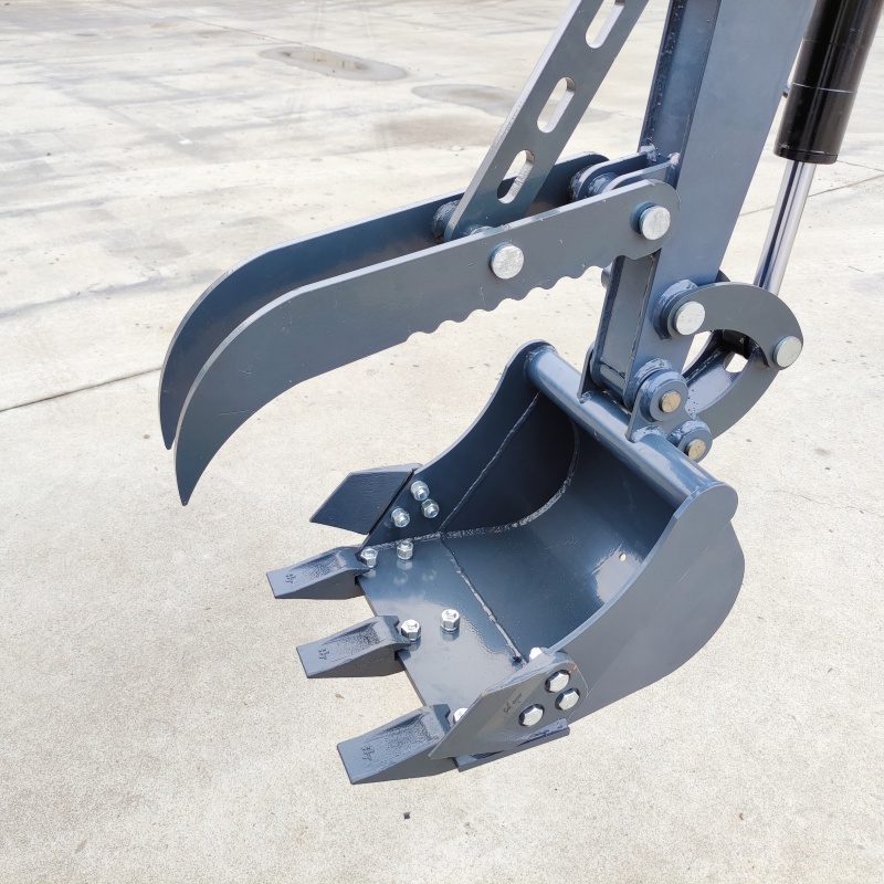 Small excavator attachment-mechanical thumb bucket