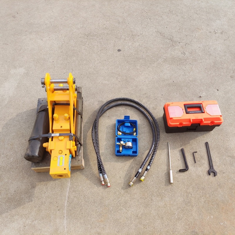 Small excavator attachment-breaker hammer