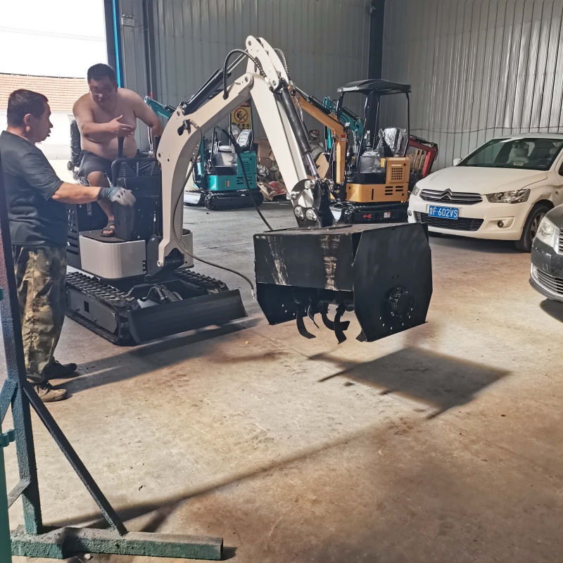 Mini excavator attachments – rotary tiller