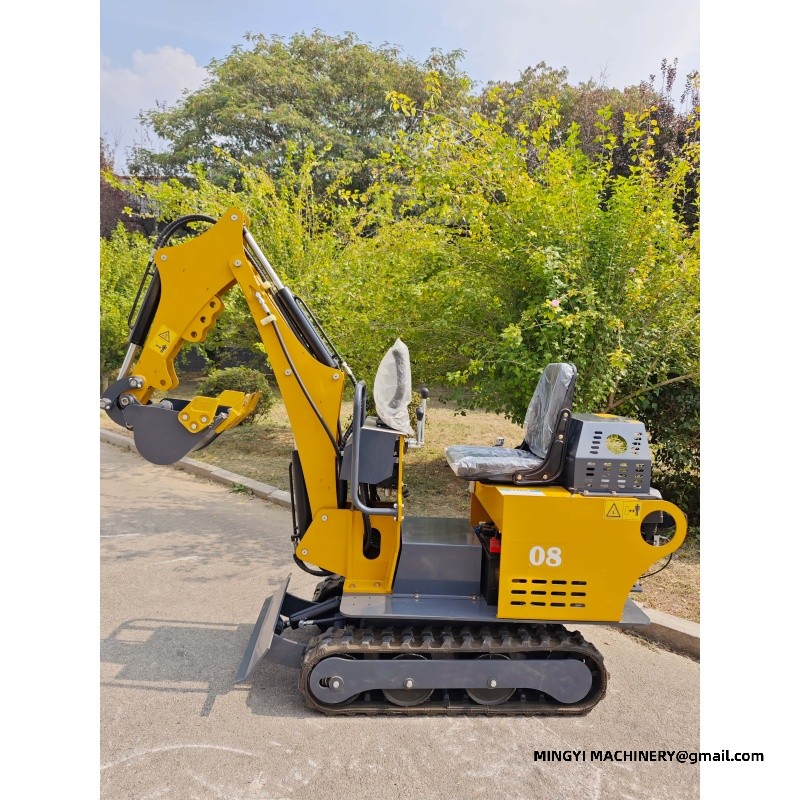A small excavator that can enter the elevator room