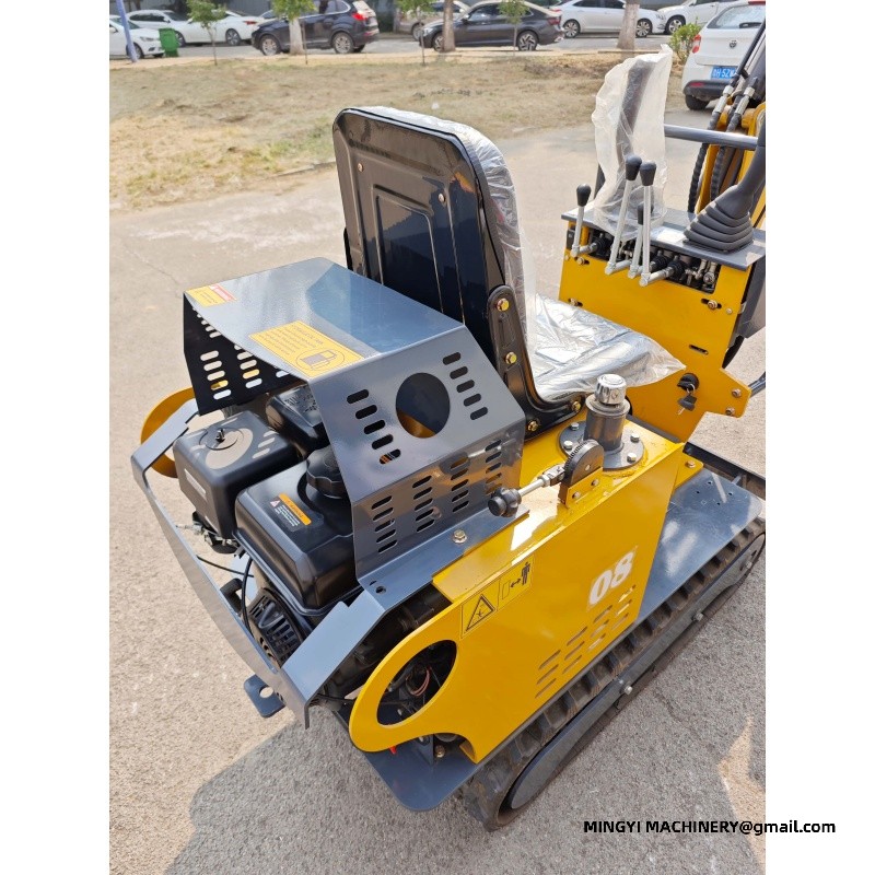 A small excavator that can enter the elevator room