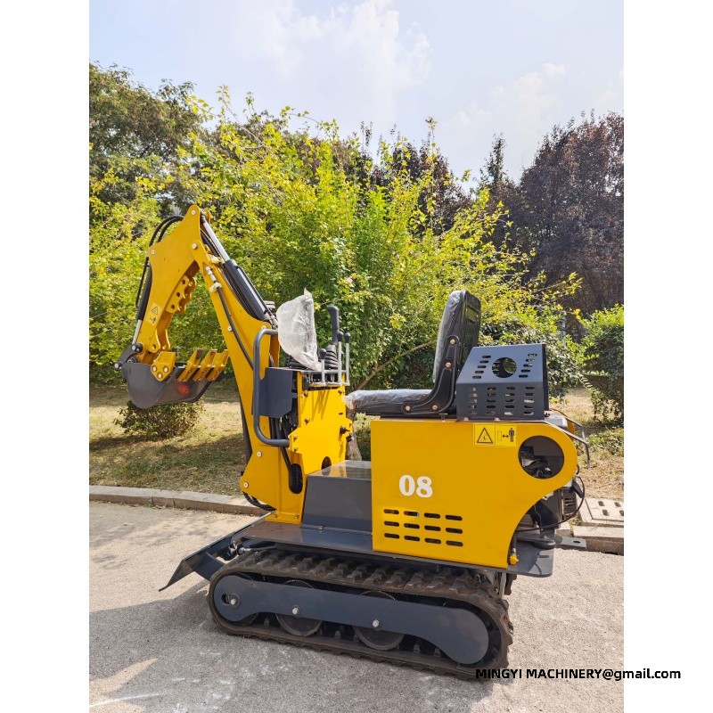 A small excavator that can enter the elevator room
