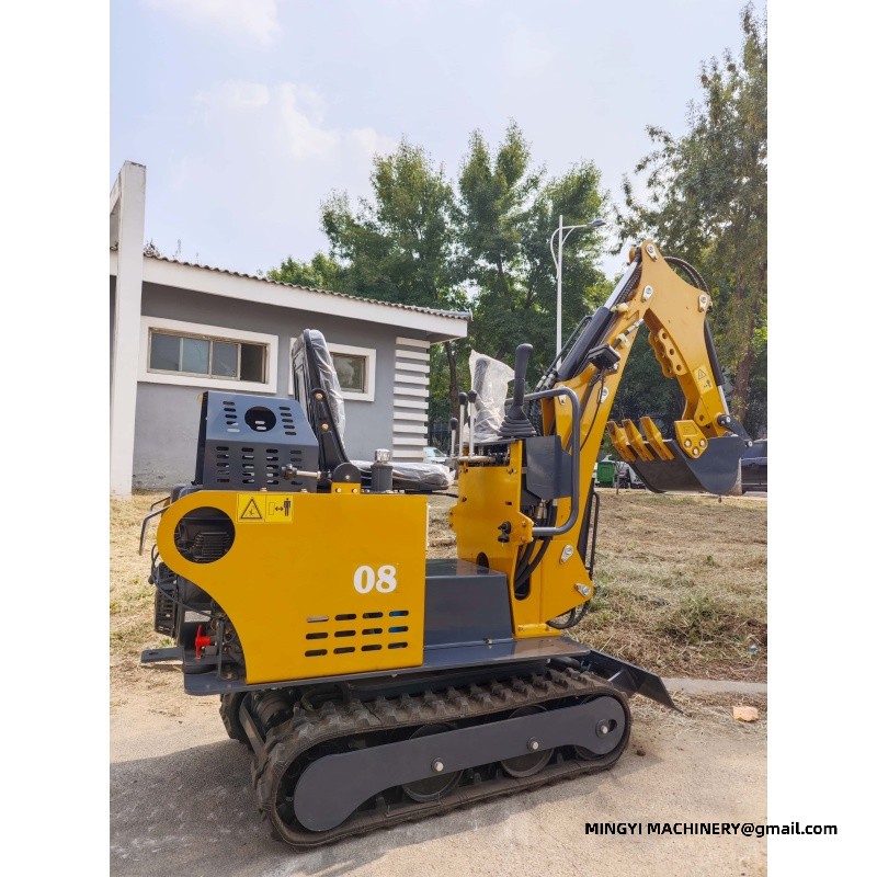 A small excavator that can enter the elevator room