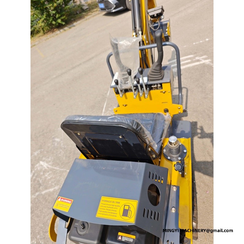 A small excavator that can enter the elevator room