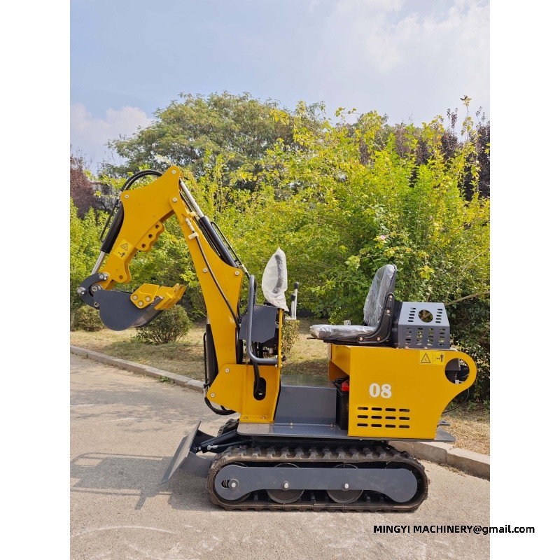 A small excavator that can enter the elevator room