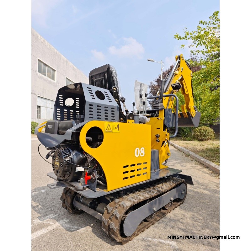 A small excavator that can enter the elevator room