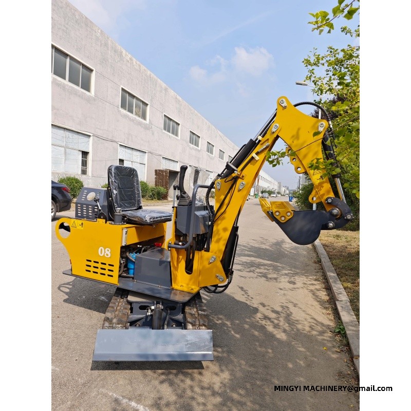 A small excavator that can enter the elevator room