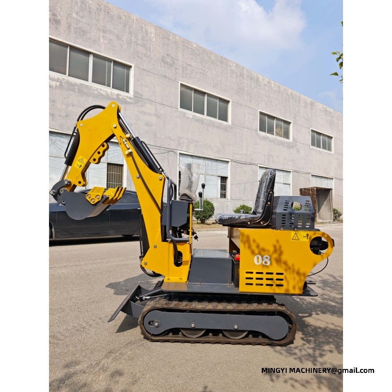 A small excavator used for interior renovations