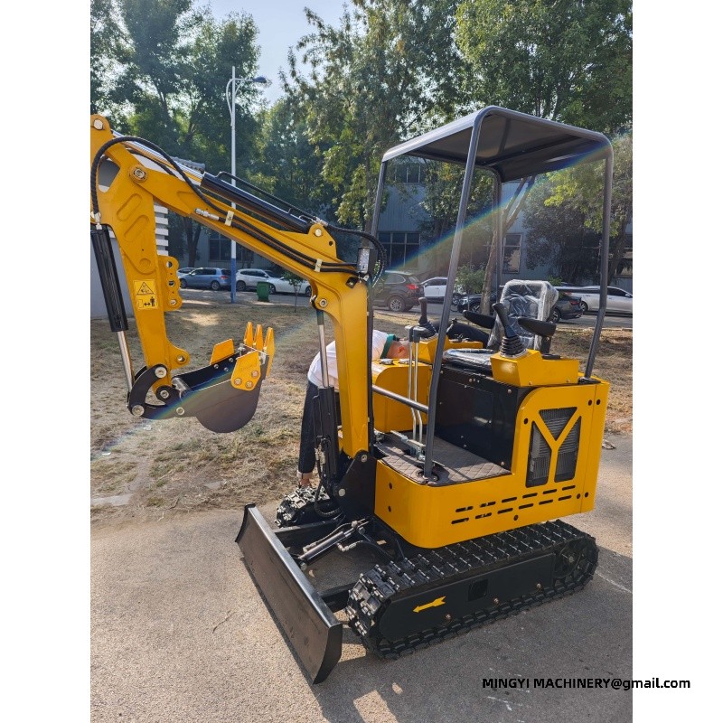Adding Steel Track to Small Excavator for Ditch Digging