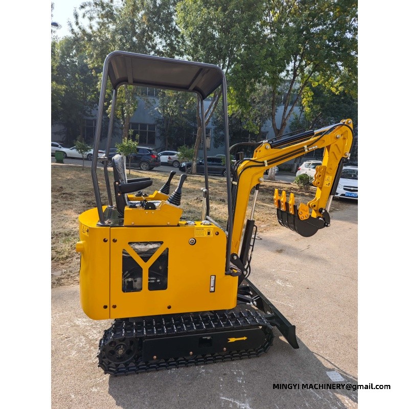 Adding Steel Track to Small Excavator for Ditch Digging