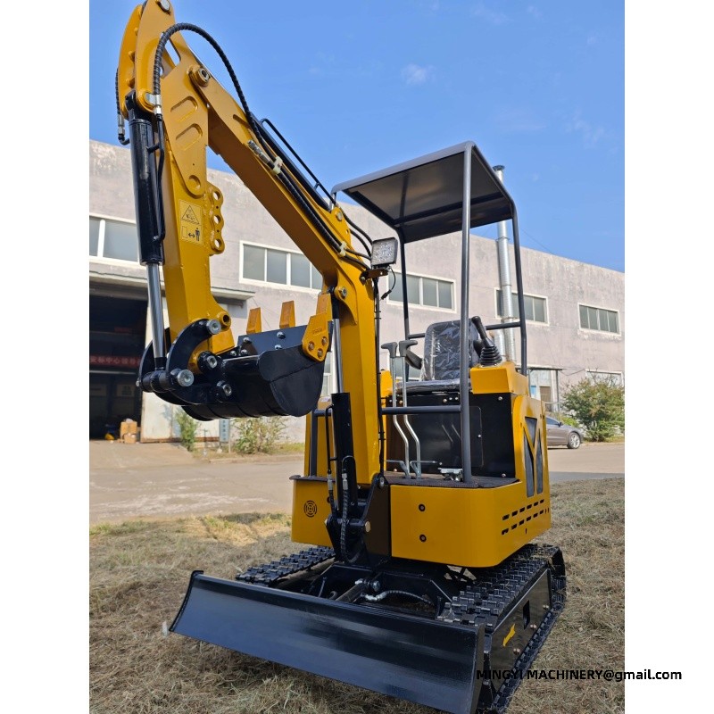 Adding Steel Track to Small Excavator for Ditch Digging