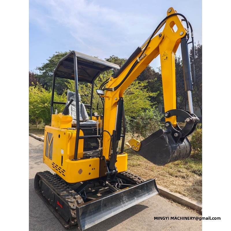 mini excavator with bucket