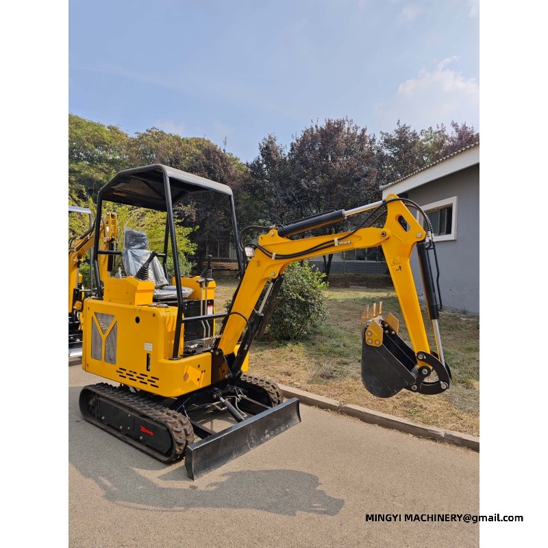 mini excavator with bucket