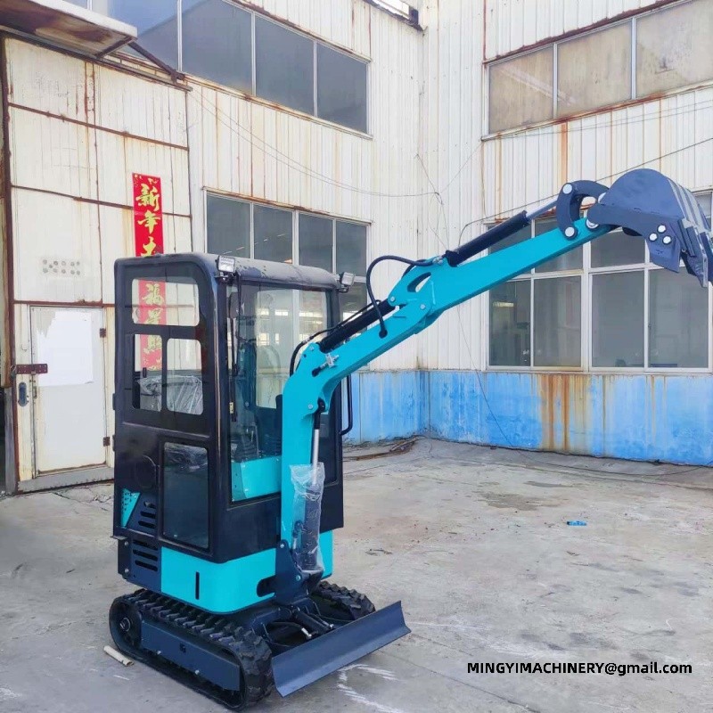 Small excavator with a luxurious cab added