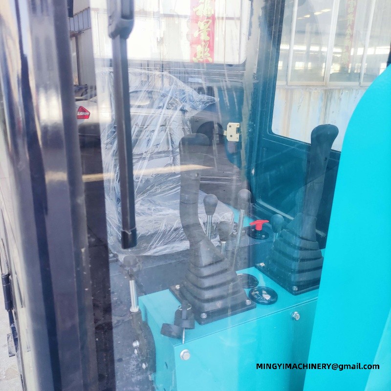 Small excavator with a luxurious cab added