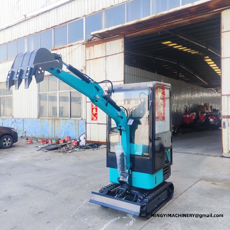 Small excavator with a luxurious cab added