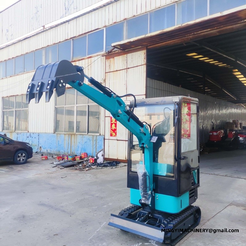 Small excavator with a luxurious cab added