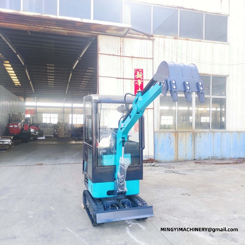 Small excavator with a luxurious cab added