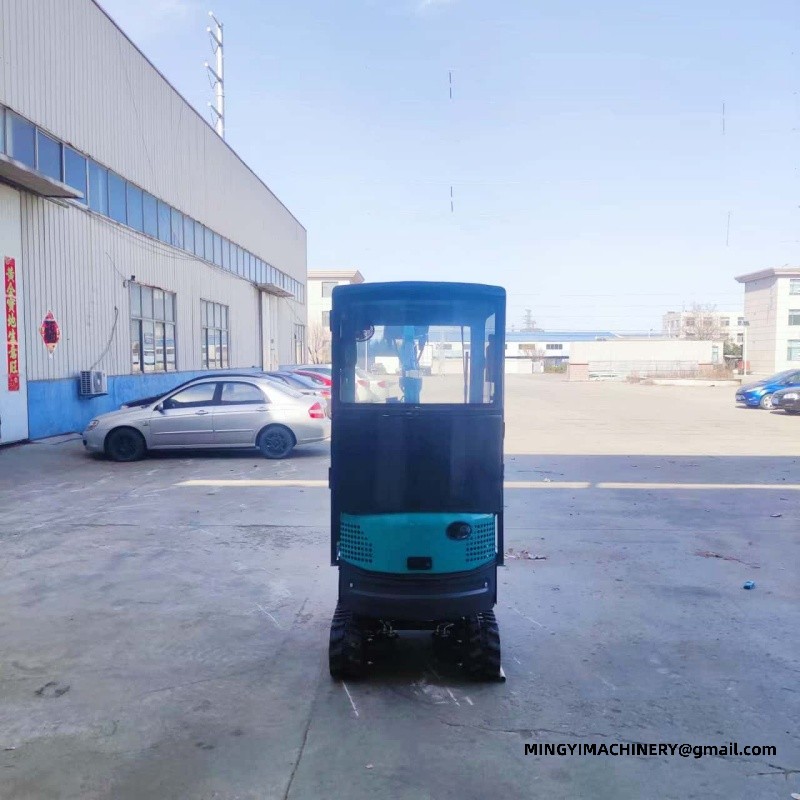 A small excavator with a enclosed cab can be used.
