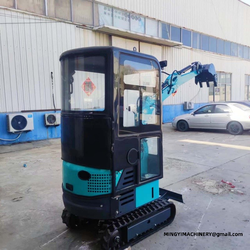 A small excavator with a enclosed cab can be used.