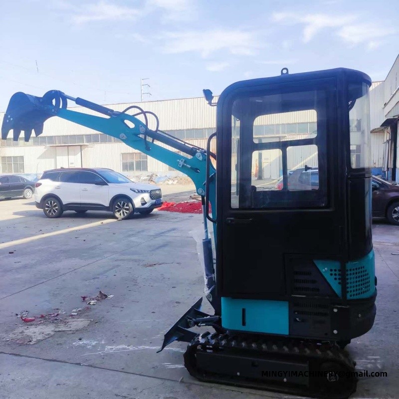 A small excavator with a enclosed cab can be used.