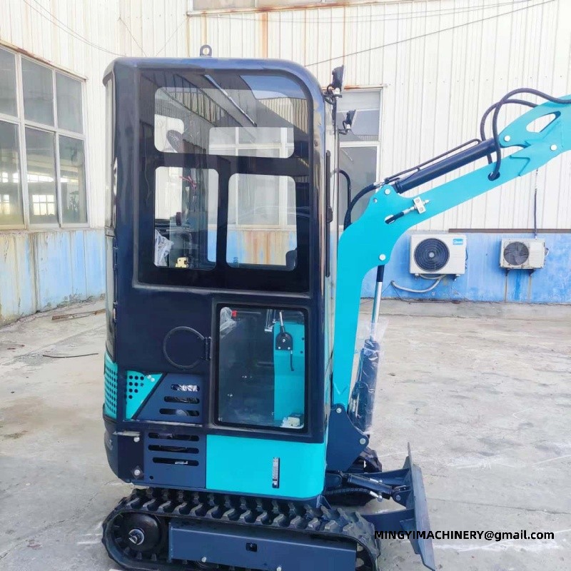A small excavator with a enclosed cab can be used.