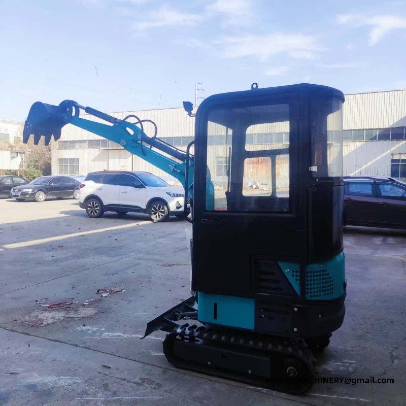 A small excavator with a enclosed cab can be used.