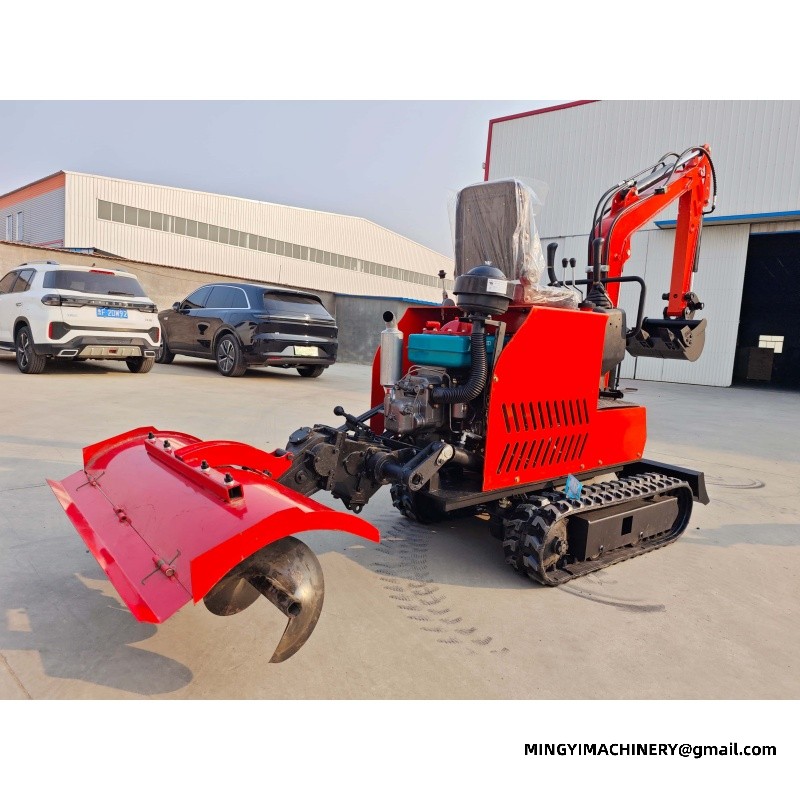 Multi-function Mini Digging and Rotary Ploughing Machine Combination
