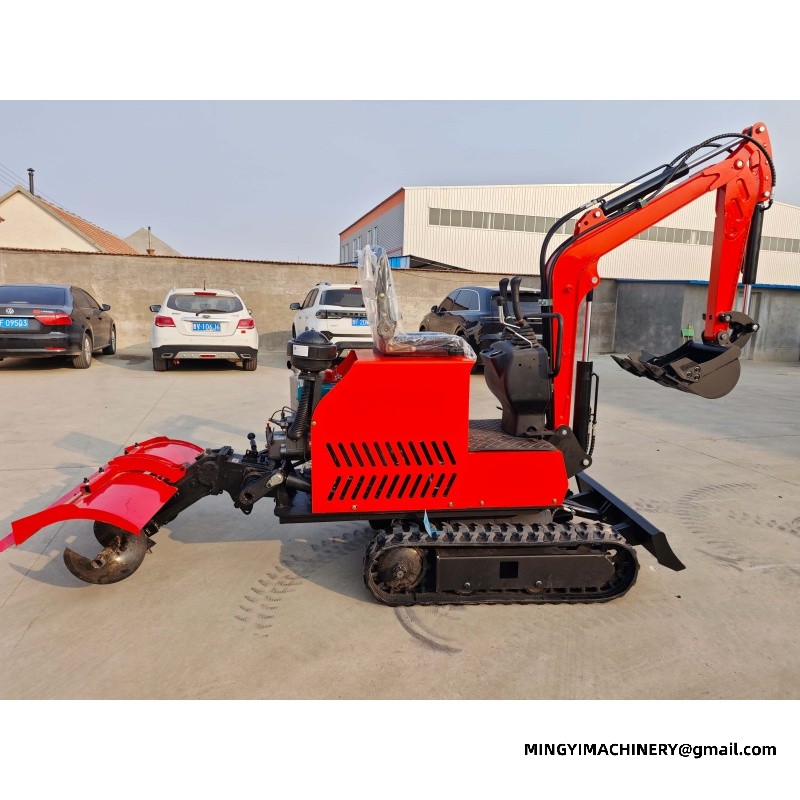 Modification of Compact Small Excavator into Rotary Plough