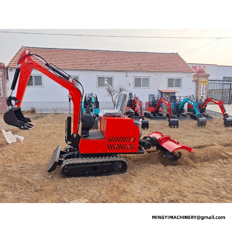 Modification of Compact Small Excavator into Rotary Plough
